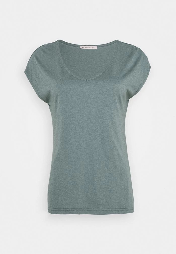 T-Shirt ANNA FIELD Anna Field Basic T-shirt Vert Femme | BBL-1904315